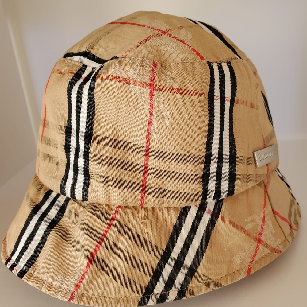 Burberry Nova Check Bucket Hat With Equestrian Prints - Picture 2 of 10